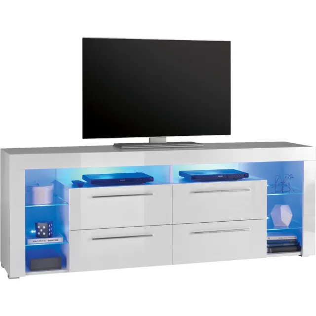 Produktbild zu TV-Möbel Goal Dekor weiss 179 x 66 x 44 cm inkl. LED