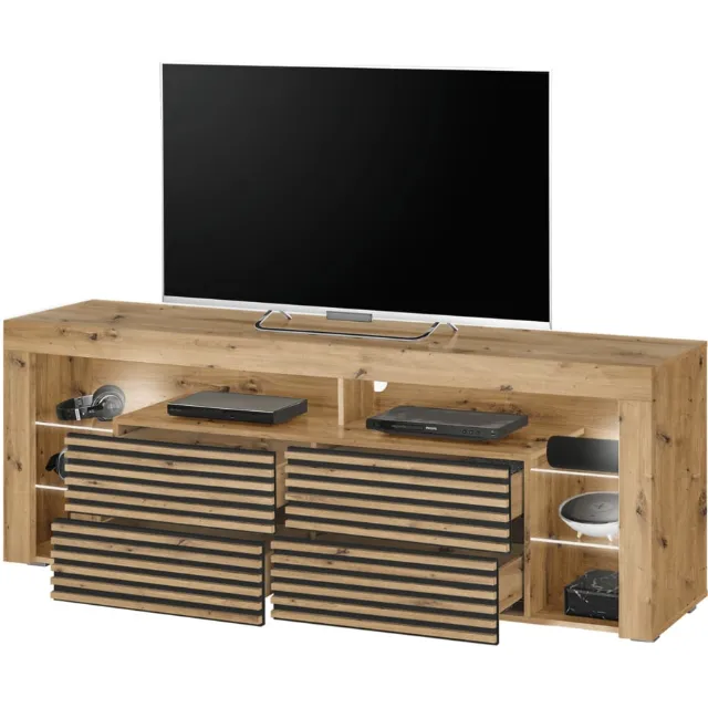Produktbild zu TV-Möbel Goal 2.0 Dekor Eiche Artisan, 179 x 66 x 44 cm, mit Lamellenfront