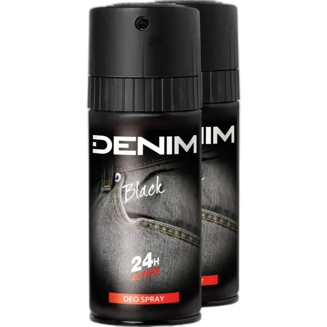 Produktbild zu Denim Deo Spray Black 2 x 150 ml