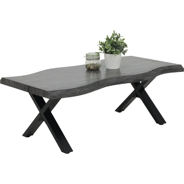 Image du produit Table de salon Pina X-Pied MDF gris 110 x 42 x 60 cm