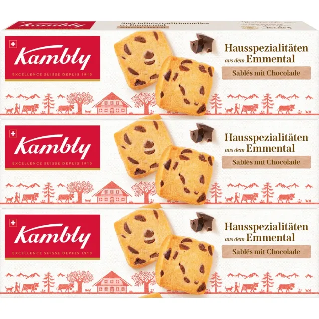 Immagine del prodotto Kambly Sablés con cioccolato 3 x 90 g