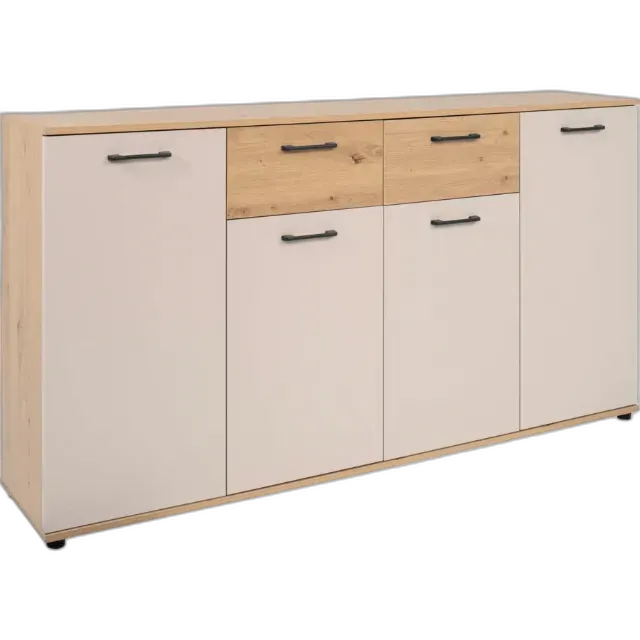 Image du produit Buffet Nori 4 portes / 2 tiroirs 160 cm, chêne Artisan / cachemire
