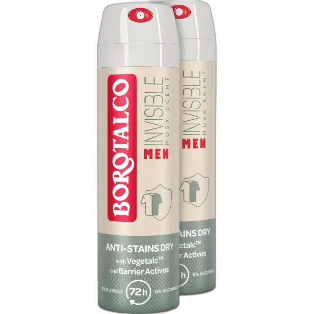 Immagine del prodotto Borotalco Uomo Absolute Invisible Dry 2 x 150 ml