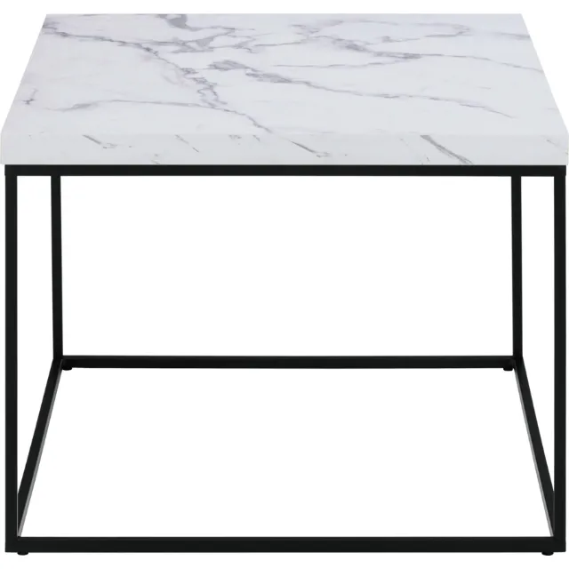 Immagine del prodotto Tavolino Barossa in aspetto marmo bianco 60 x 60 x 45 cm