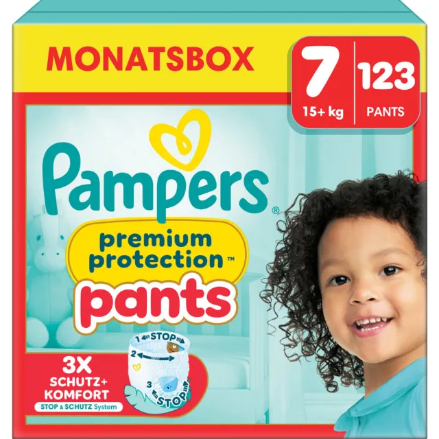 Produktbild zu Pampers Premium Protection Pants Grösse 7 Monatsbox 123 Pants