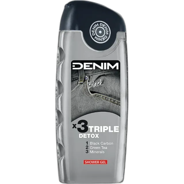 Produktbild zu Denim Duschgel Black 3 x 250 ml