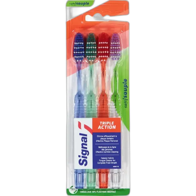 Produktbild zu Signal Zahnbürste Triple Action Soft, 4er-Pack
