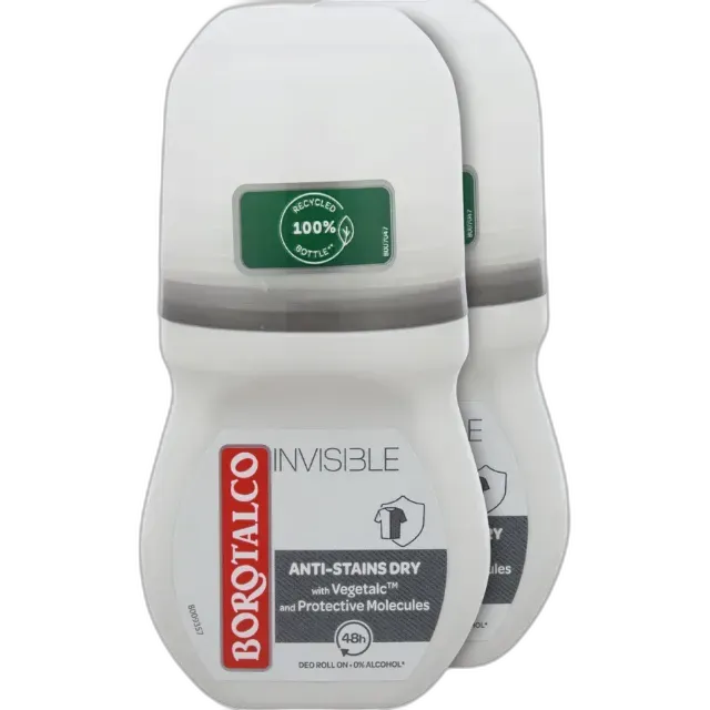 Image du produit Déo Roll-On Borotalco Invisible 2 x 50 ml
