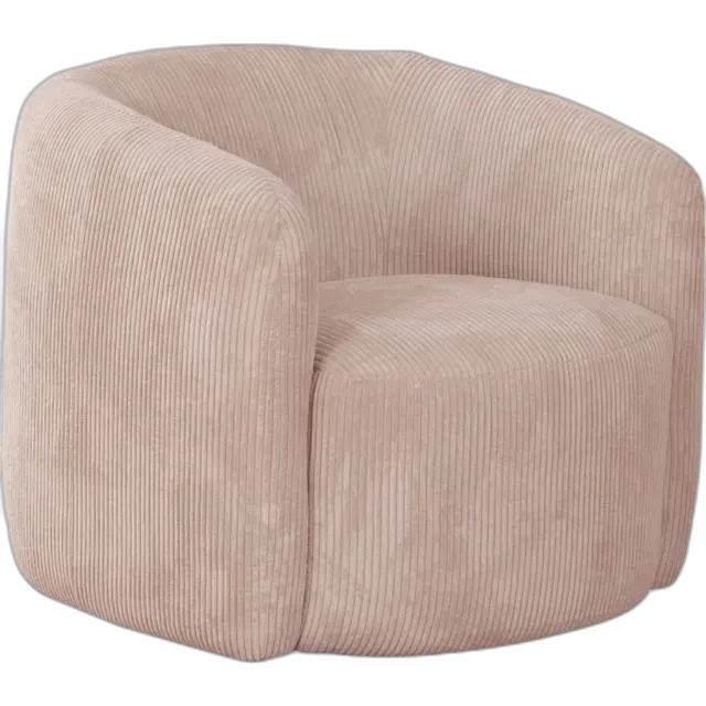 Immagine del prodotto Poltrona Alken, tessuto a coste rosa, girevole