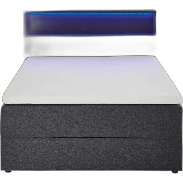 Immagine del prodotto Letto boxspring Juno in tessuto antracite 120 x 200 cm, con contenitore