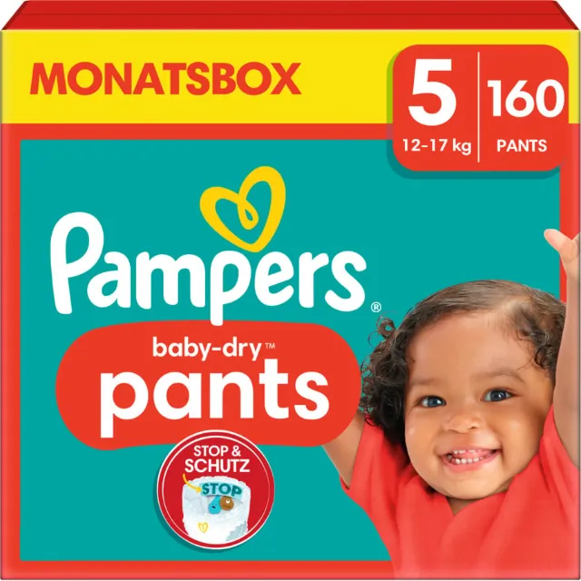 Produktbild zu Pampers Baby-Dry Pants Grösse 5 Monatsbox 160 Windeln