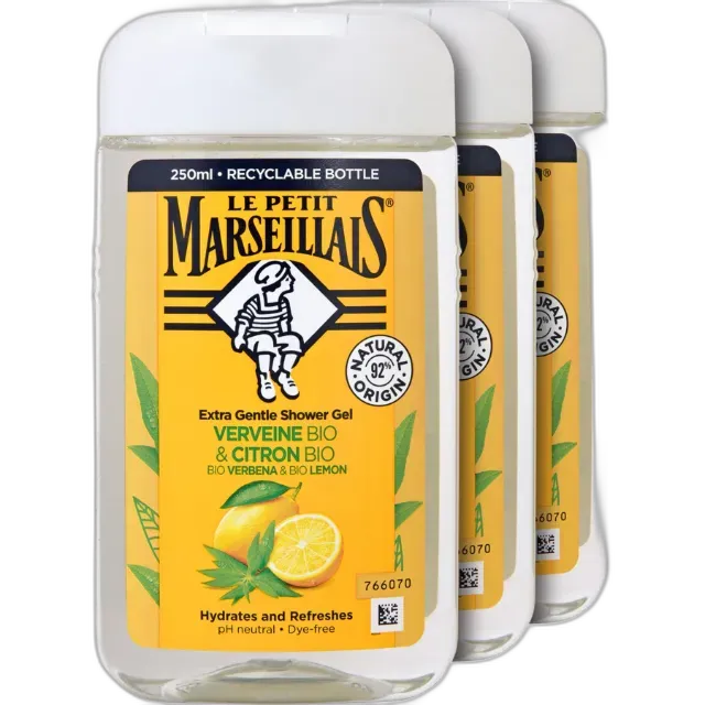 Immagine del prodotto Le Petit Mariseillais Gel doccia Verbena / Limone 3 x 250 ml