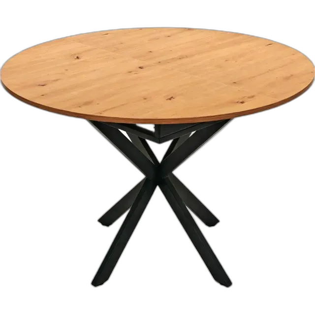 Image du produit Table extensible Sanja en MDF, finition chêne sauvage, 110/150 x 75 x 110 cm