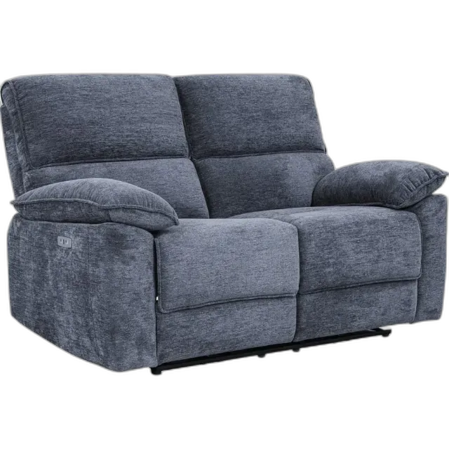 Produktbild zu 2er-Sofa Loris Stoff dunkelgrau, Relaxfunktion