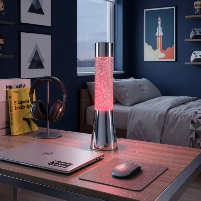 Image du produit Lampe décorative LED Glitter RGB chromée