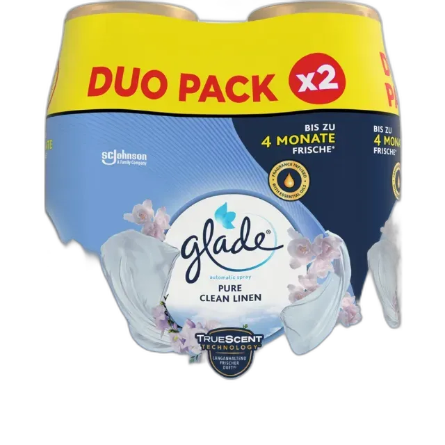 Immagine del prodotto Glade Spray profumato automatico Pure Clean Linen 2 x 269 ml