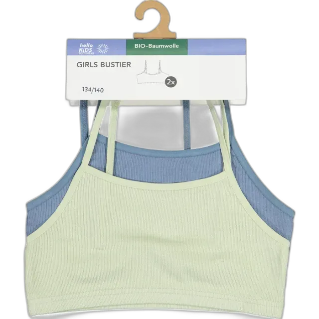 Image du produit Bustier pour fille à effet côtelé, 2 pièces