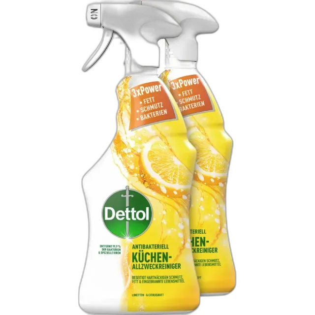 Immagine del prodotto Dettol Detergente multiuso lime + limone 2 x 750 ml