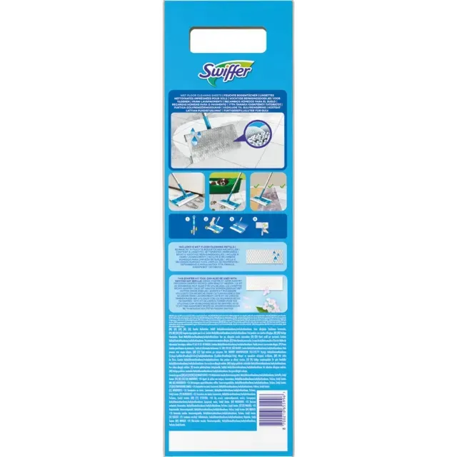 Produktbild zu Swiffer Boden-Starterset Blue Wet Kit, 7-teilig