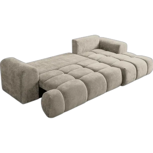 Immagine del prodotto Divano ad angolo Nubo in tessuto beige, con chaise longue a sinistra