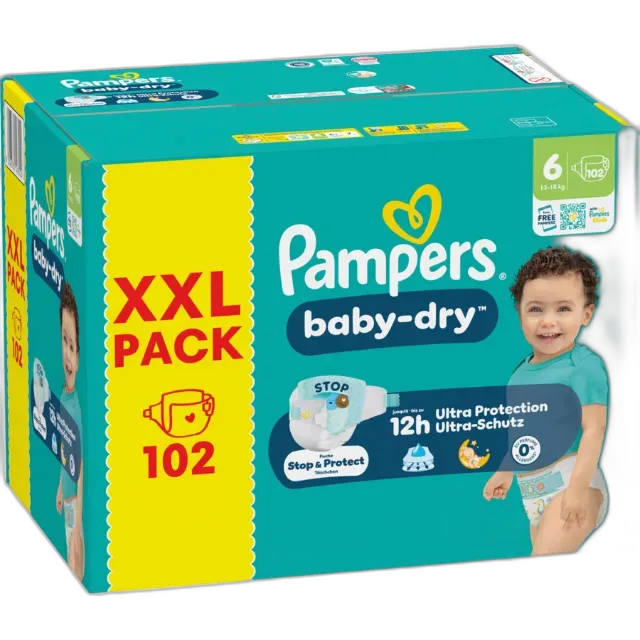 Produktbild zu Pampers Baby Dry Grösse 6 102 Windeln