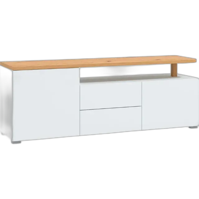 Image du produit Meuble TV Aterno décor blanc 154 x 56 x 40 cm