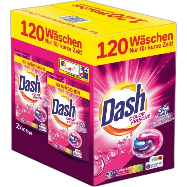 Produktbild zu Dash Caps Waschmittel Color Frische 2 x 60 Waschgänge