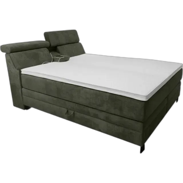 Image du produit Lit boxspring Arrivo tissu mousse 160 x 200 cm, sans surmatelas