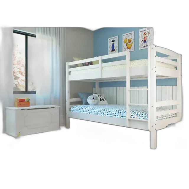 Immagine del prodotto Letto a castello Amelia in pino massiccio bianco 2 x 90 x 200 cm
